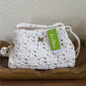 Sam Edelman White Crochet Crossbody Bag